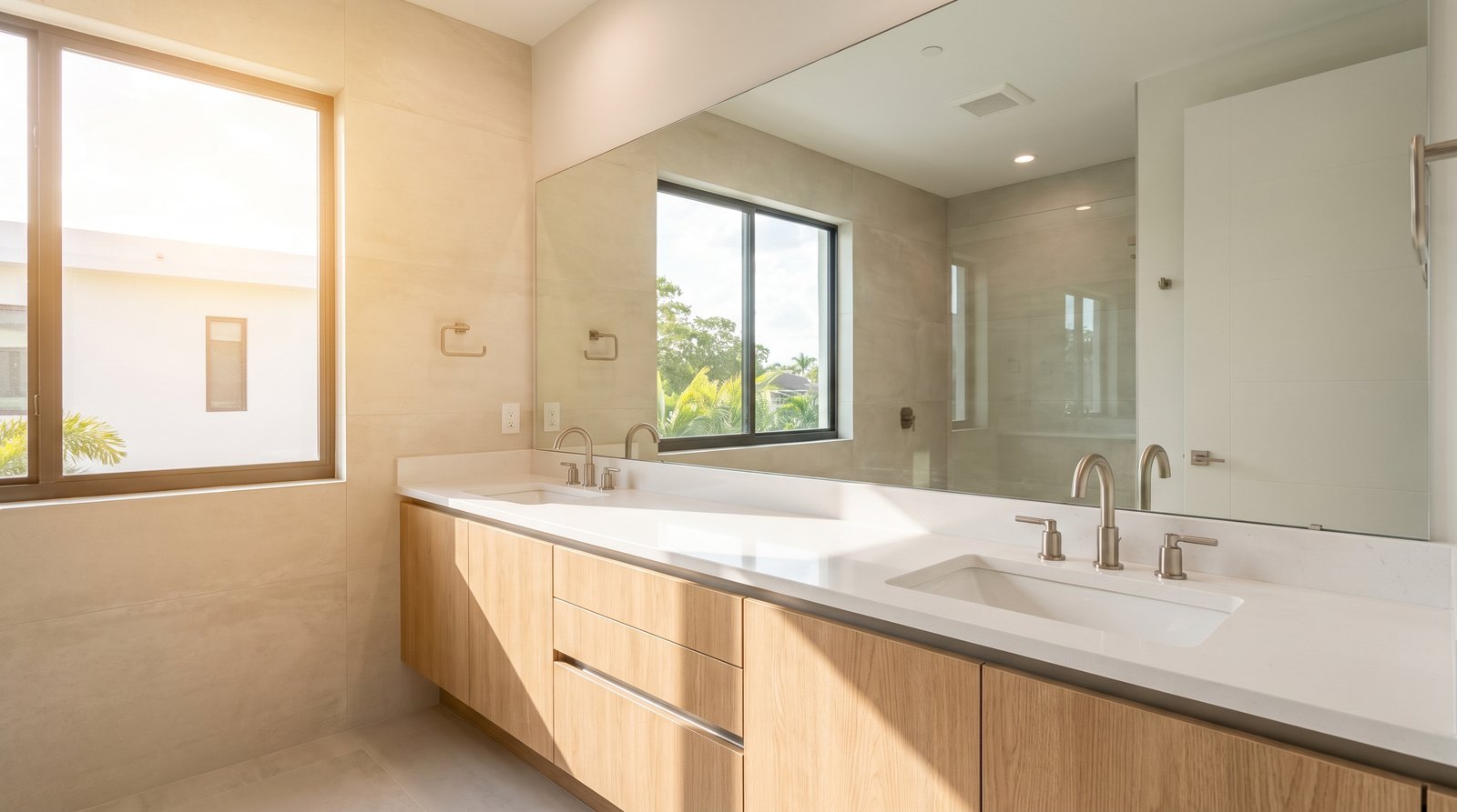 Bathroom Vanity & Mirror Installation
